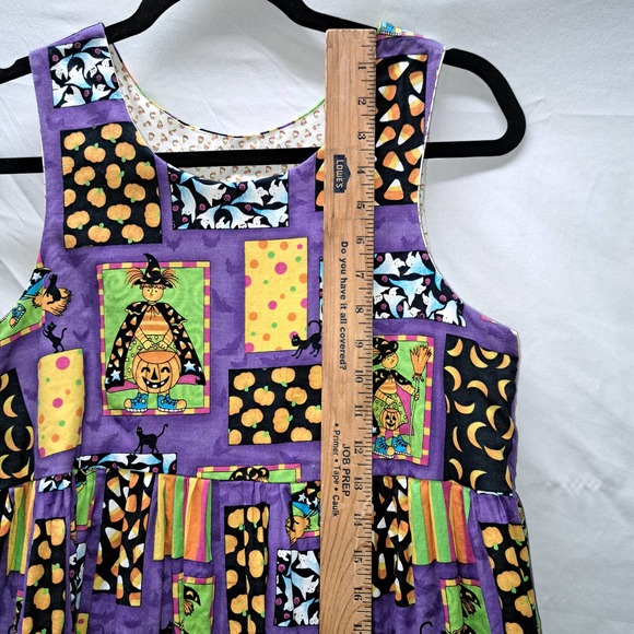 Handmade Girls Halloween Fall Sleeveless Pleated waist dress READ - Picture 6 of 7